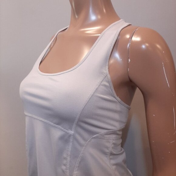 3/$20 Joe Fresh Yoga Tank Top Solid Racerback Shelf Bra Blouson Breathable Mesh - Picture 5 of 15